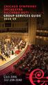 CHICAGO SYMPHONY ORCHESTRA RICCARDO MUTI ZELL MUSIC DIRECTOR GROUP SERVICES GUIDE 2018/19