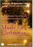 Saturday 14 December 7.00pm. Jubilee Community Centre, East Grinstead. East Grinstead Choral Society. Music for Christmas