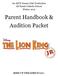 Parent Handbook Audition Packet
