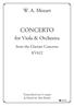 W. A. Mozart CONCERTO. for Viola & Orchestra. from the Clarinet Concerto KV622. Transcribed into G major & Edited by Alan Bonds