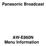 Panasonic Broadcast. AW-E860N Menu Information