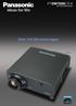 PT-DW7000E/E-K. DLP -Based WXGA Projector PT-DW7000E-K