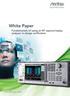 White Paper. Fundamentals of using an RF capture/replay analyzer in design verification. Since 1895