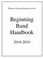 Wheaton Christian Grammar School. Beginning Band Handbook