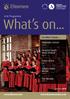 What s on... Arts Programme. In this Issue... Midwinter Concert page 3. Oswestry Youth Music Festival page 6. Voices of Eve page 7