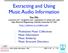 Extracting and Using Music Audio Information