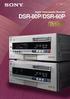 Digital Videocassette Recorder DSR-80P/DSR-60P