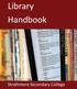 Library Handbook. E book between paper books by Maximilian Schonherr. Strathmore Secondary College