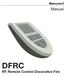 Honeywell. Manual DFRC. RF Remote Control Decorative Fire