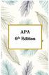 What is APA? APA stands for American Psychological Association a way to document sources used within the paper