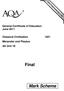 General Certificate of Education June Classical Civilisation 1021 Menander and Plautus AS Unit 1E. Final. Mark Scheme