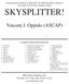 SKYSPLITTER! Vincent J. Oppido (ASCAP) Complete Band Instrumentation