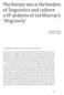 The literary text at the borders of linguistics and culture: a SF analysis of LesMurray s Migratory