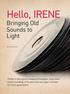 Hello, IRENE. Bringing Old Sounds to Light