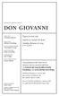 don giovanni Opera in two acts Libretto by Lorenzo Da Ponte Saturday, February 16, :00 4:30 pm