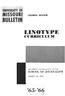 BULLETIN LINOTYPE MISSOURI '65-'66 CURRICULUM. UNIVERSITY Of COLUMBIA, MISSOURI AUGUST 28, 1965