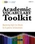 Grades 3 8. Academic VOCABULARY. Toolkit. Mastering High-Use Words for Academic Achievement. Program Overview