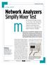 Network Analyzers Simplify Mixer Test