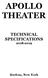 APOLLO THEATER TECHNICAL SPECIFICATIONS Harlem, New York