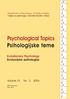 Psychological Topics Psihologijske teme