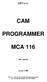 CAM PROGRAMMER MCA 116
