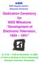 Dedication Ceremony for IEEE Milestone Development of Electronic Television,