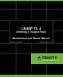 CASS TL-3 (Utilizing C-Shaped Post) Maintenance and Repair Manual