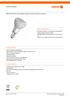 Product datasheet. PARATHOM R50 LED reflector lamps R50 with retrofit screw base. Areas of application. Product benefits.