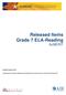 Released Items Grade 7 ELA-Reading AzMERIT