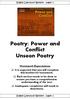 Poetry: Power and Conflict Unseen Poetry