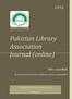 Pakistan Library Association Journal (online)