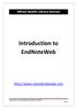Introduction to EndNoteWeb
