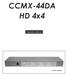 CCMX-44DA HD 4x4. Operation Manual CCMX-44DA