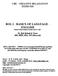 BOL 1 - BASICS OF LANGUAGE - ENGLISH DRAFT FOR PUBLICATION MAY 9, 2007