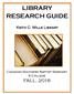 LIBRARY RESEARCH GUIDE