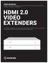 HDMI 2.0 VIDEO EXTENDERS