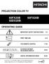 50FX20B PROJECTION COLOR TV OPERATING GUIDE IMPORTANT SAFETY INSTRUCTIONS 2-3 FIRST TIME USE THE REMOTE CONTROL