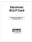 Electronic M.O.P Card. Instruction Manual Model D
