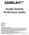 Acuity System Preference Guide