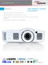 WU416. High resolution, compact and powerful. Bright WUXGA projector 4200 ANSI Lumens. Installation flexibility Vertical lens shift and 1.