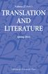 TRANSLATION AND LITERATURE