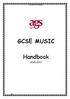 GCSE MUSIC. Handbook