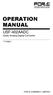 OPERATION MANUAL. USF-402AADC Audio Analog Digital Converter. 1 st Edition