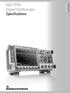 R&S RTM Digital Oscilloscope Specifications