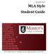 MLA Style Student Guide
