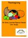 Thanksgiving. An Early Learner/Special Needs Unit Study. By Tara Bertic