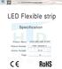 LED Flexible strip. Specification UCS1903 LED STRIP. Product Name HTD-1903XX-X. Product Number V1.0. Version Number. Page