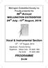 Wellington Eisteddfod Society Inc Proudly presents the. WELLINGTON EISTEDDFOD 29 th July - 17 th August, Vocal & Instrumental Section