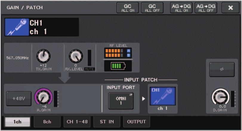 Support for Shure AXT400, QLXD4 and ULXD4 This assigns the output signal from the AXT400 to the input channel, and at the same time allows you to control and monitor the level of the AXT400 from the