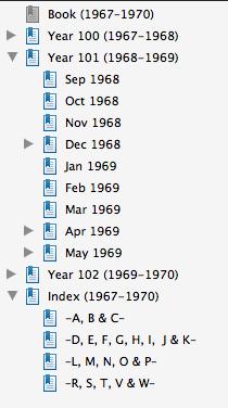 The 1896-2010 Merged Index of Faculty Minutes.pdf is on the DVD.